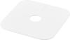 Yamazaki Washing Machine Drain Trap Dust Prevention Cover, White, 16cm W X 16cm D X 0.2cm H, Plate with Cutting Guide, Silicone Drain Cover, 1423