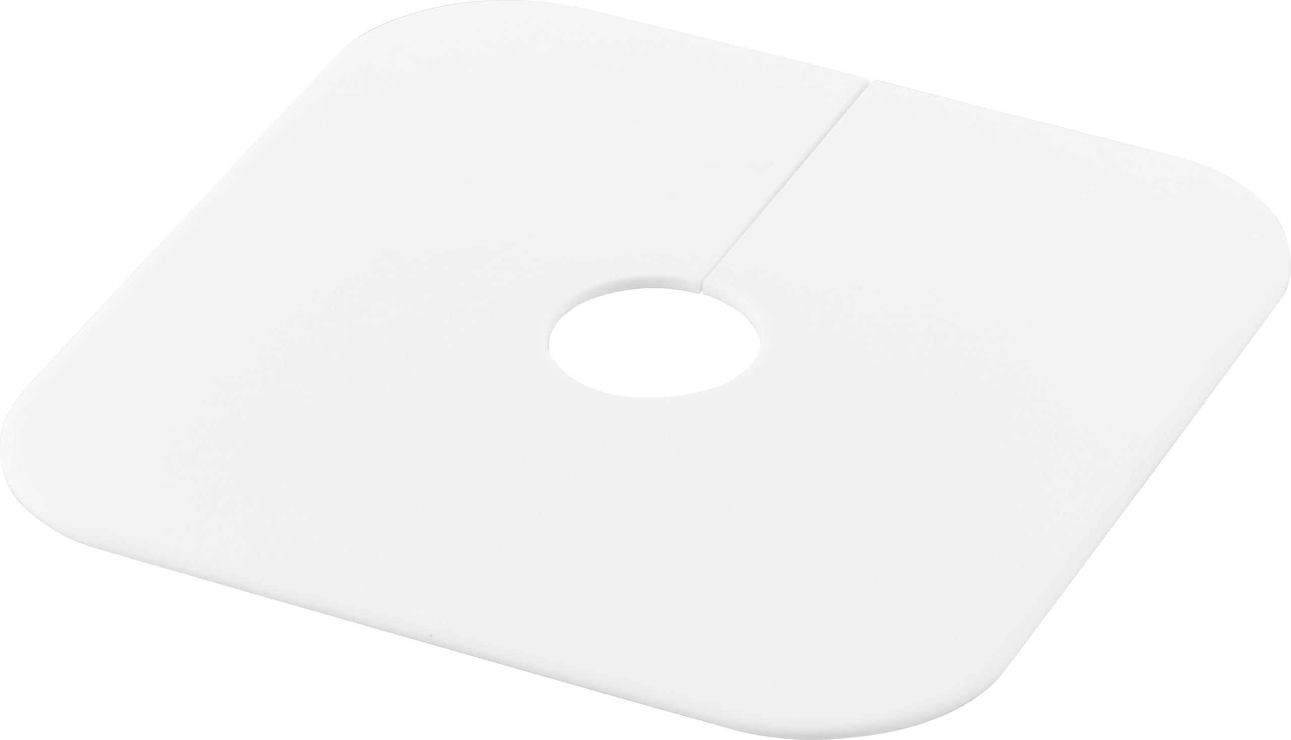 

Yamazaki Washing Machine Drain Trap Dust Prevention Cover, White, 16cm W x 16cm D x 0.2cm H, Plate with Cutting Guide, Silicone Drain Cover, 1423