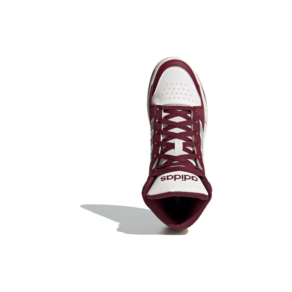 Adidas Neo Entrap Mid Leather Round Toe Lace-Up Durable Mid-Top Skate Shoes Unisex Sneakers White Brown IE3908
