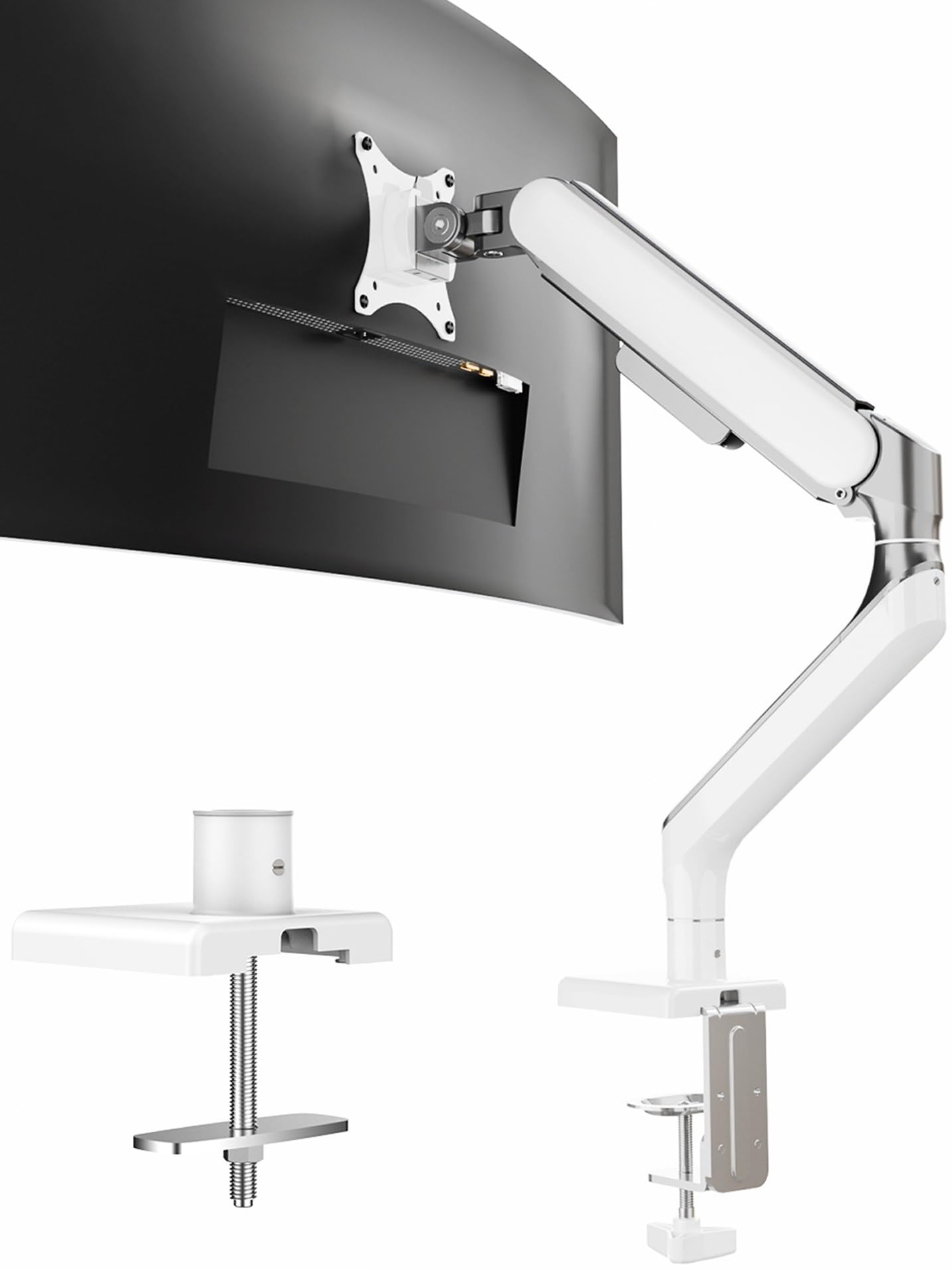 

ETHU Сверхпрочный кронштейн для ПК-монитора, поддерживает ЖК-дисплей, поддерживает VESA 75x75 мм, регулируемый кронштейн, 15 кг, кронштейн, 17-45 дюймов, 100x100 мм, многоугольный (Одинарный, Серебряный)