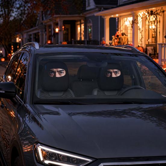 Grappige Cartoon Auto Hoofdsteunhoezen, Universeel Ademend Elastisch Stoel Nekkussen Beschermer, Halloween Spookachtige Auto Interieur Decoratie