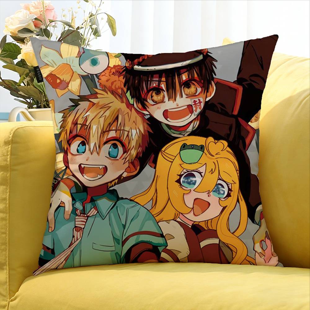 Anime Toilet-Bound Hanako-Kun Various Sizes Square Pillow Case For Car Home Bedchamber Decor
