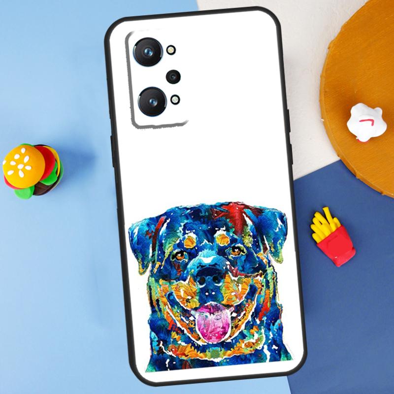 Cartoon Rottweiler Dog For Realme GT 6 6T 5 GT7 Pro C61 C75 C55 C51 C21Y C25S C67 C53 13 12 10 11 14 Pro Plus Case
