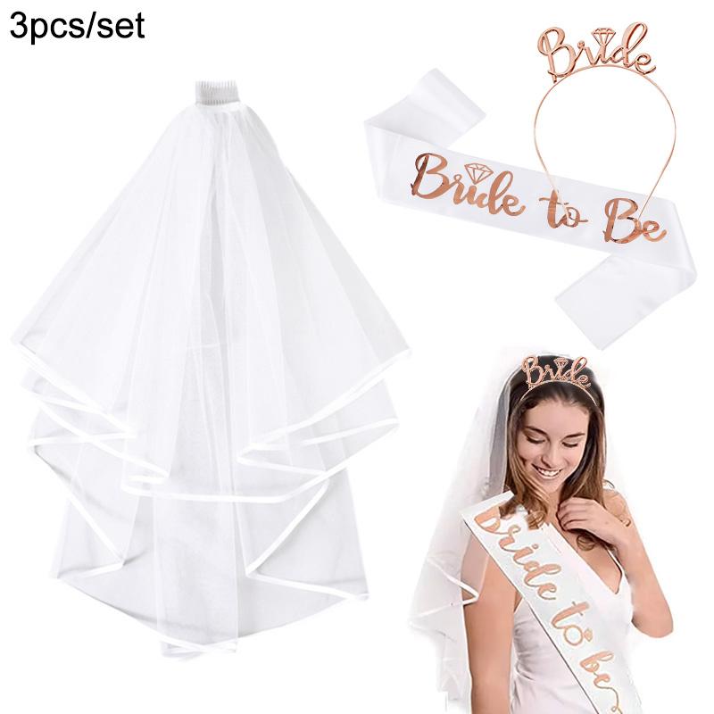 

Девичник Невеста Будущая Саш Белая Фата с Гребнем Тиара со Стразами для Свадьбы Украшение для Свадебного Душа Подарки для Девичника