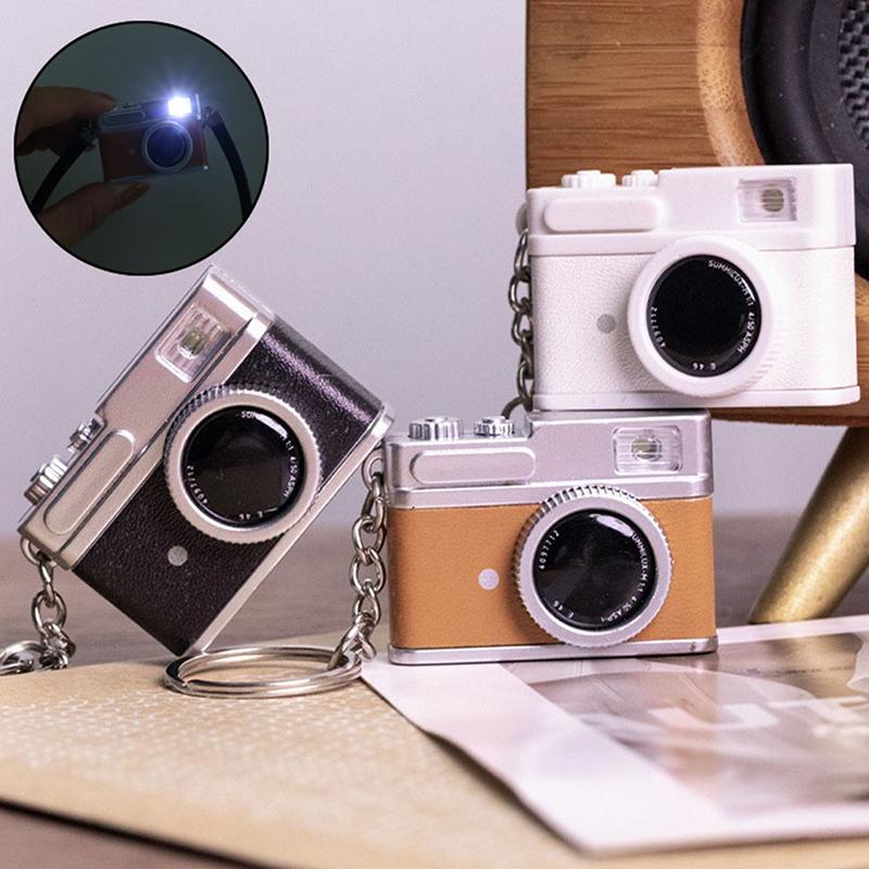 Dollhouse Mini Simulation Retro Flash Classics Camera Model With Sound Decorate
