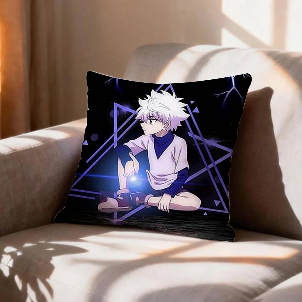 COOL K-Killua Zoldyck H-Hunter X Hunter Pillow Case Pattern Printed Pillowcase For Living Room Sofa Cushion Cover
