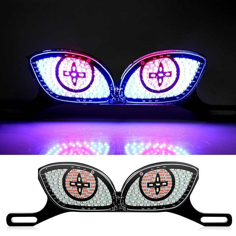 1 Set Luci Decorative LED per Targa di Motocicletta Occhio di Serpente Fanale Posteriore Lampeggiante Stroboscopico Moto Elettrica Modificata