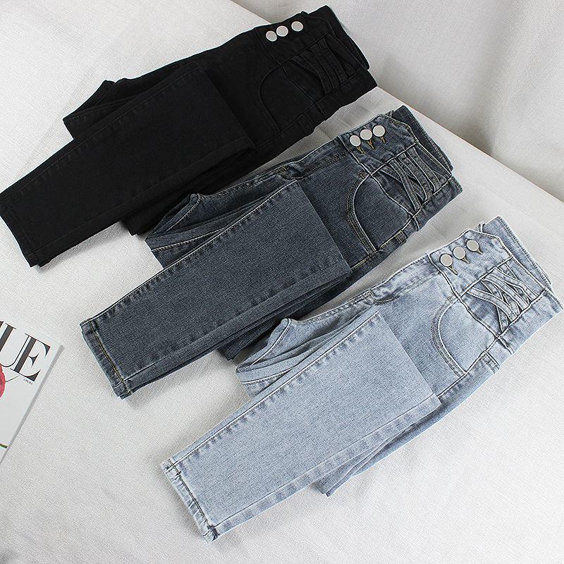 Women's High-Waisted Elastic Denim Skinny Jeans - 2025 Summer Slim-Fit, Versatile, and Flattering Style