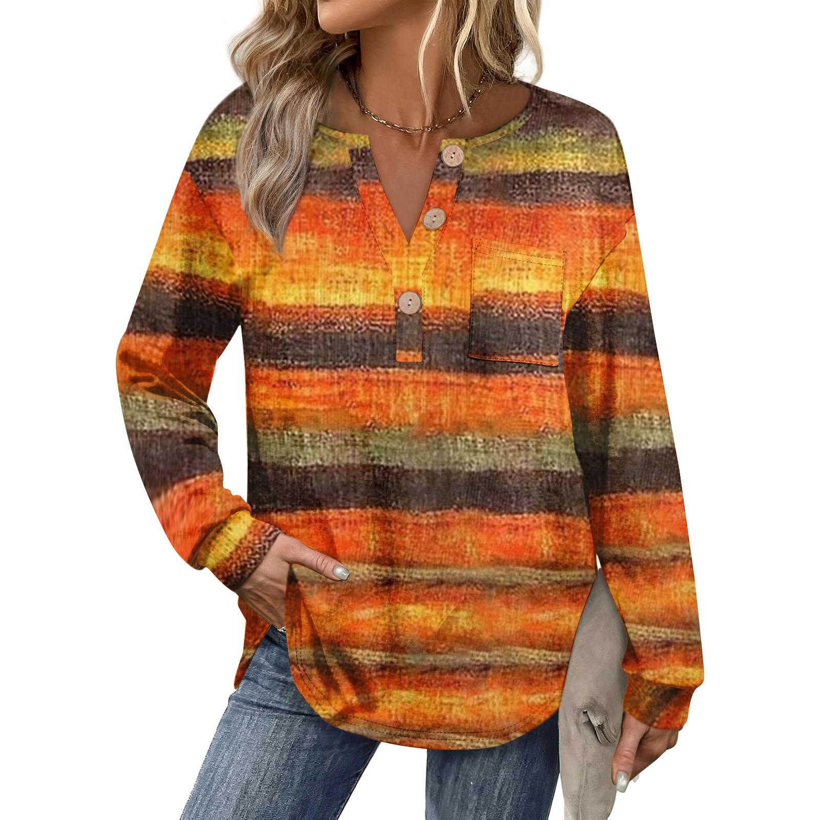 

Женский модный топ с длинными рукавами в стиле ретро с принтом M