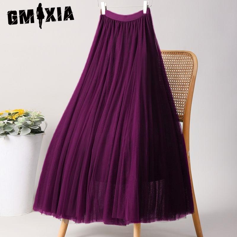 GMXIA 28 Colors Women's Fashion Casual Summer Spring Skirt