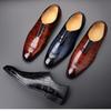 Luxurious Men's Leather Slip On Shoes Business Man Flat Classic Men Dress Shoes Leather Italian Formal Oxford Shoes