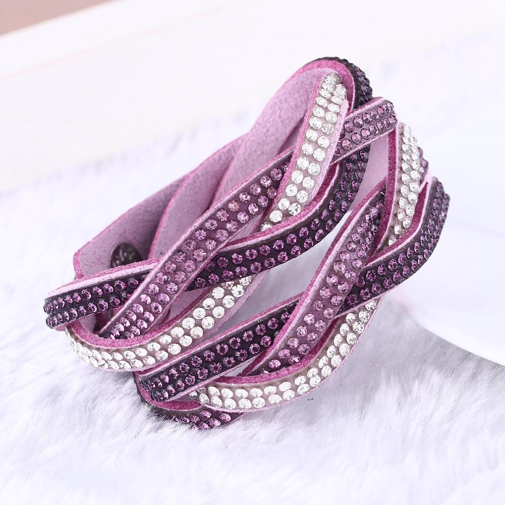 Stylish Multiple Layer Bracelet Rhinestone Hand Chain Fashionable Ornament Festival Birthday Gift