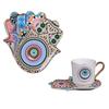 Nordisches Keramik-Set für Türkischen Kaffee & Tee mit Untertassen