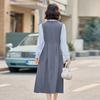 2025 Spring Women's Slimming Mid-Length Spliced Two-Piece Dress MJ2513