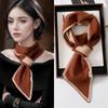 Women's Korean Style Knitted Wool Scarf Spring Autumn Cross Short Plaid Strips Scarves Winter Neck Cover Neck Scarf All-match Collar Scarf