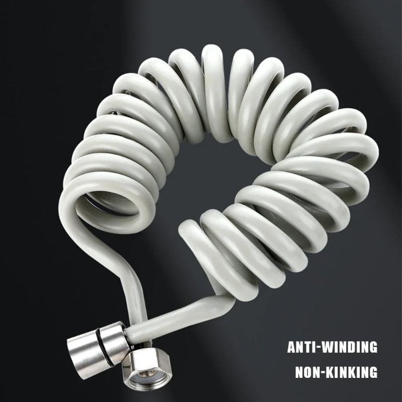 2m 3m 5m Spring Shower Hose Meters Water Plumbing Hose Plastic Bathroom Water Toilet Bidet Sprayer Telephone Line Soft Hoses_