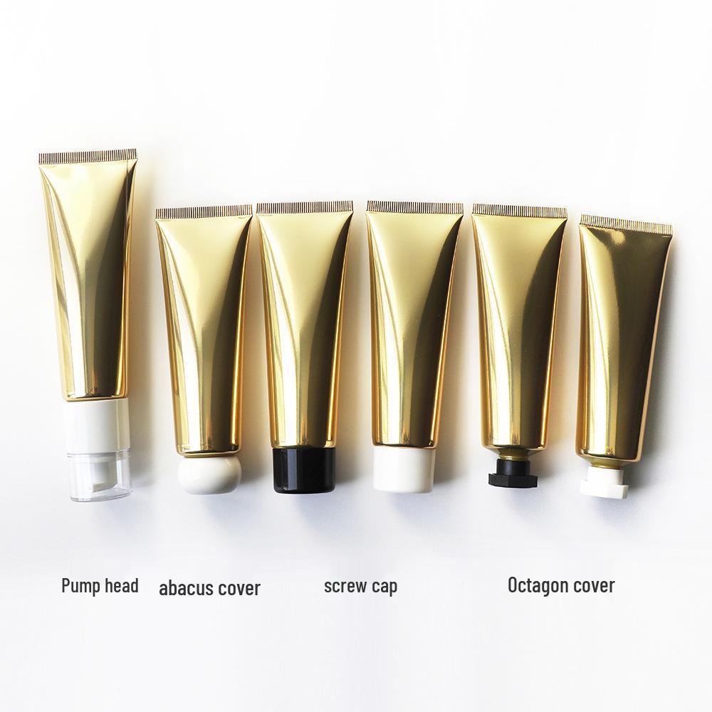 Gold High-Gloss Aluminum Plastic Tube for Sunscreen & Cleansing Cream - 50g