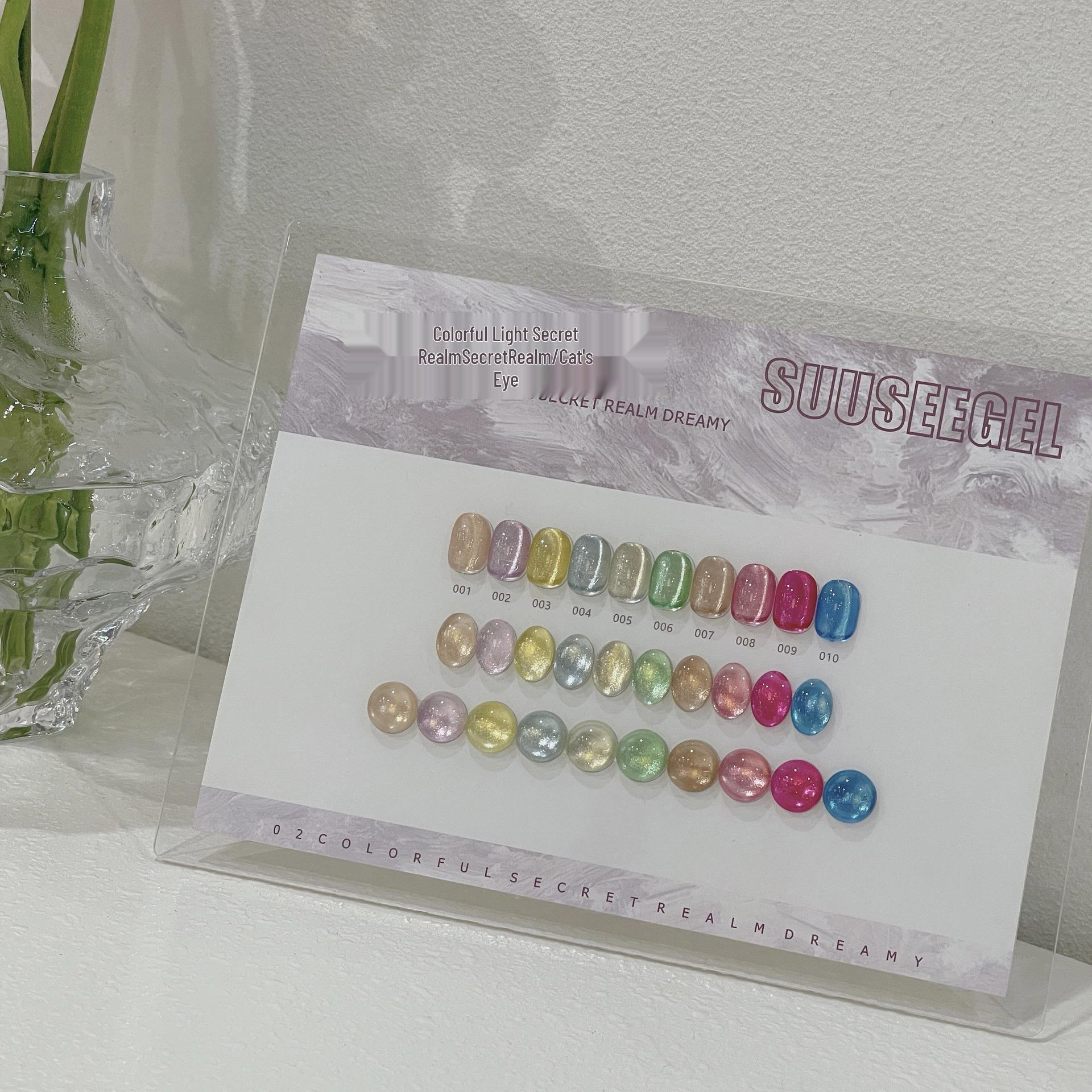 

10-Color Burst Flash Crystal Cat Eye Gel Polish Set for Nail Art Salon