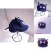 Cute Purple Cat Ear Beret Hat For Women All Seasons Warm Polyester Cotton Material