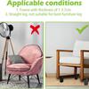 4 Pieces Adjustable Chair Reser Furniture Reusable Bed Furniture Heavy Furniture Leveling Levels Suitable for Furniture Frame Thickness 0.39
