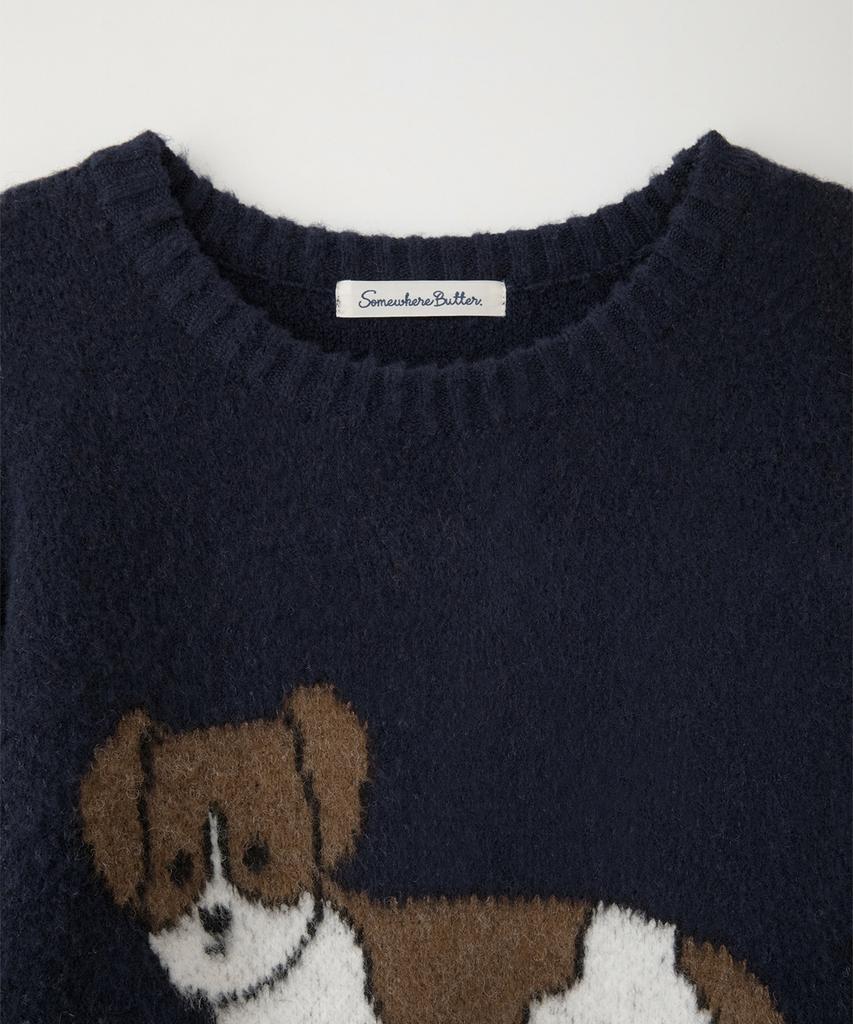 Sseomweeobeoteo Puppy Wool Knit - Navy