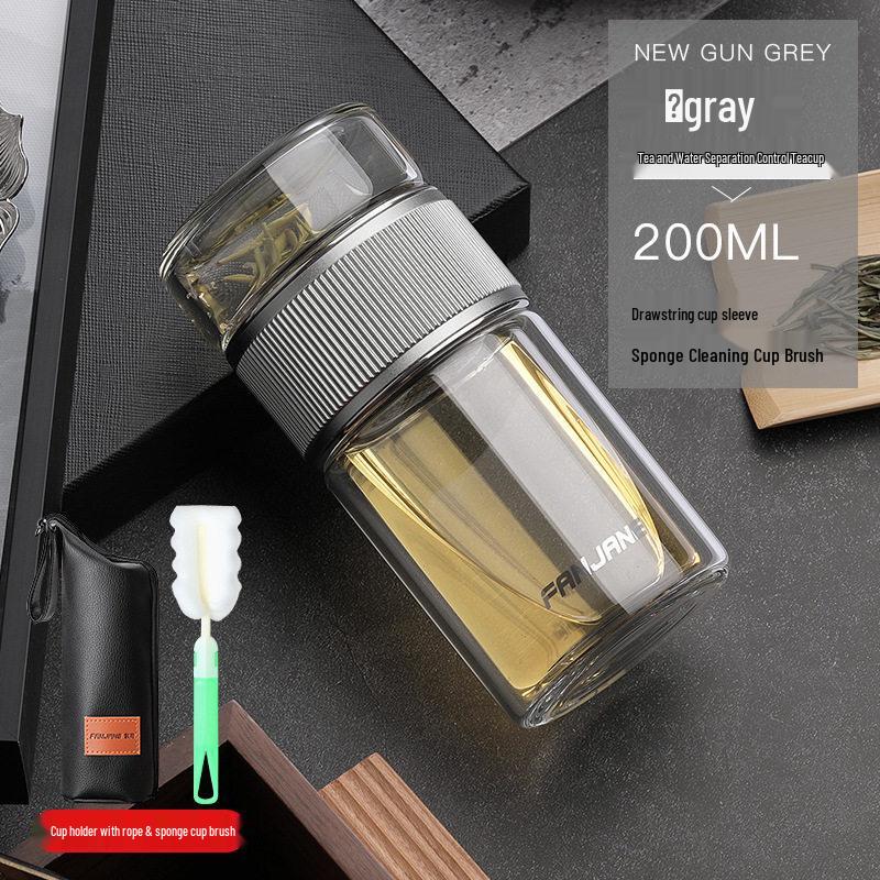 Xihe Portable Heat-Resistant Glass Tea Cup