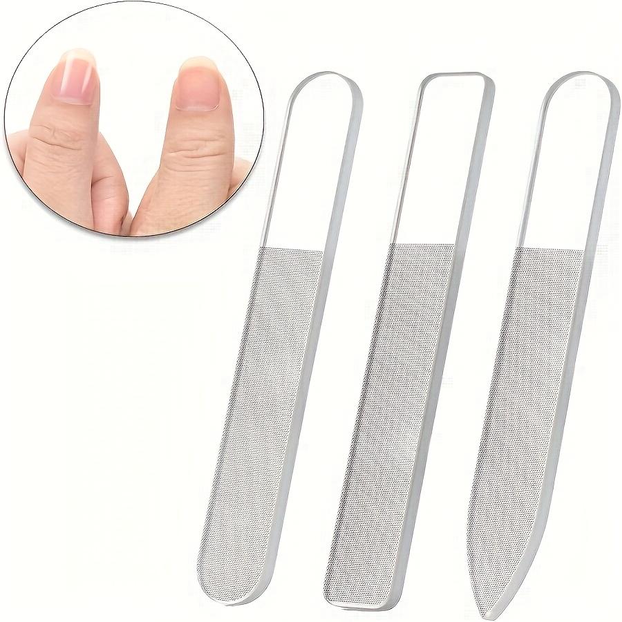 3pcs Set of Nano-glass File Polished Strip Nail File Box Transparent Manicure Trim Strip Manicure Tools