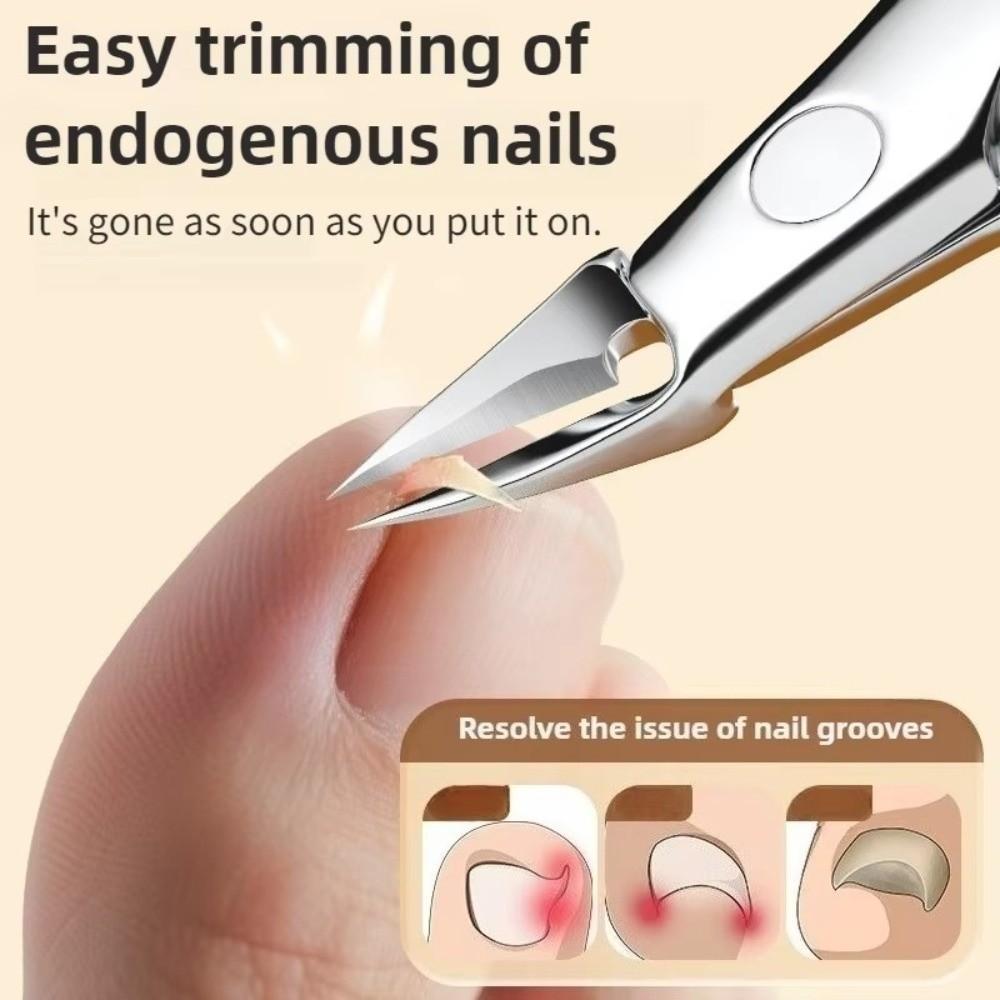 New Large Jaw Toenail Clippers Slanted Design Anti-Splash Ingrown Nails Trimmer Thick Nails Stainless Steel Nail Clippers
