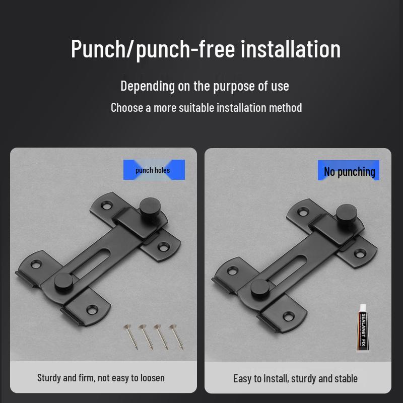 90° Stainless Steel Sliding Door Bolt Lock