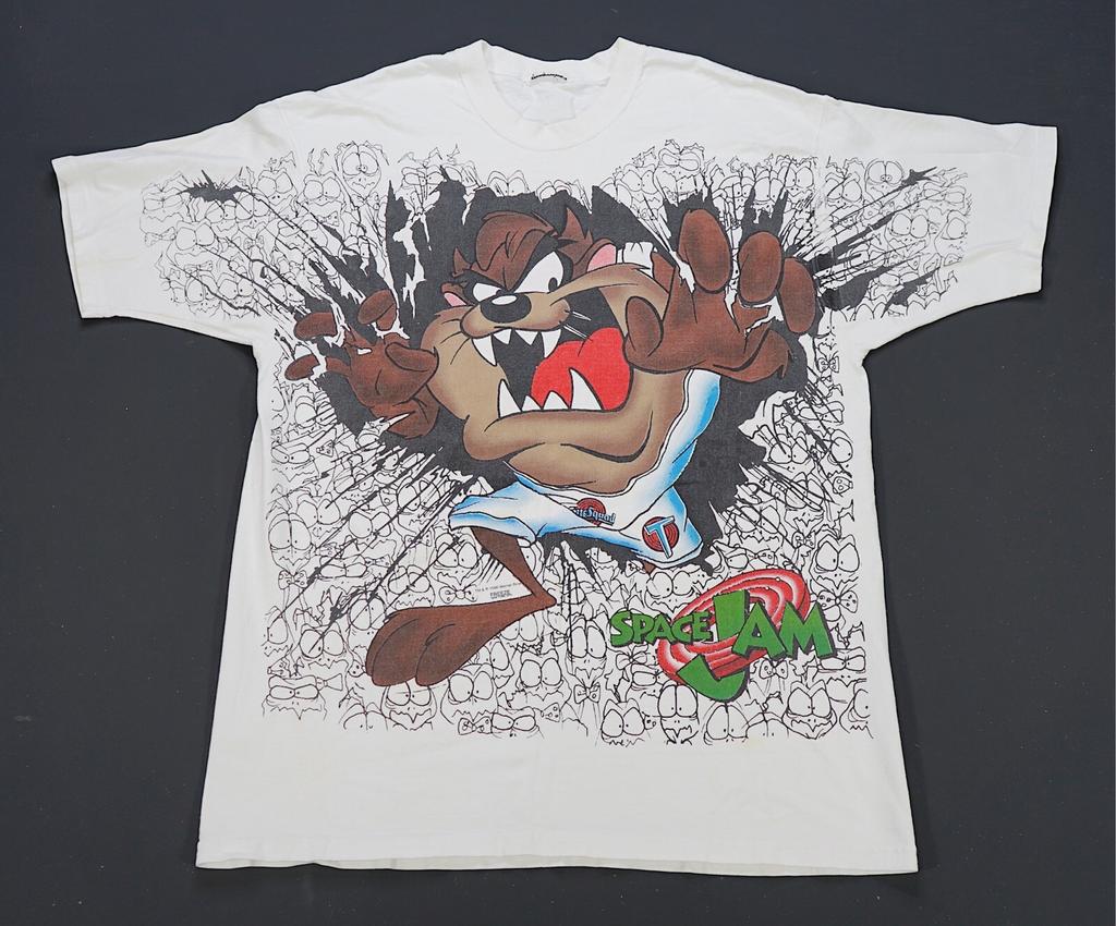 VTG FREEZE Space Jam Taz Looney Tunes Tune Squad 1996 All Over T Shirt 90s