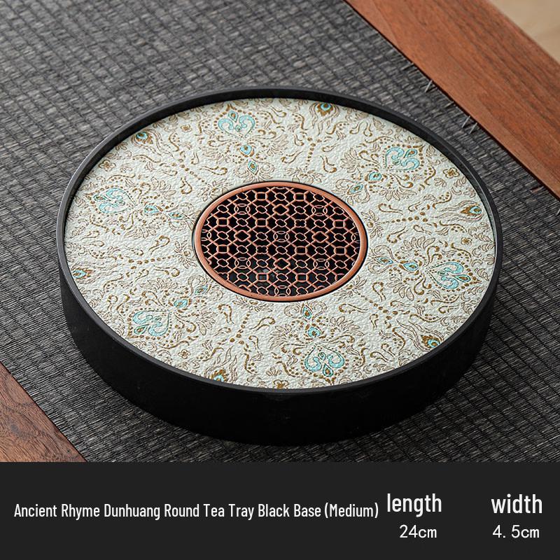 Chaxun Ancient Rhyme Dunhuang Round Tea Tray