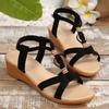 Fashion Summer Beach Casual Sandals for Women Bohemian Style Non Slip Wedge Sandals Woman Plus Size Lightweight Outdoor Sandalias Mujer