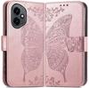 Flip Case for Honor 400 5G, Butterfly, Rose Gold