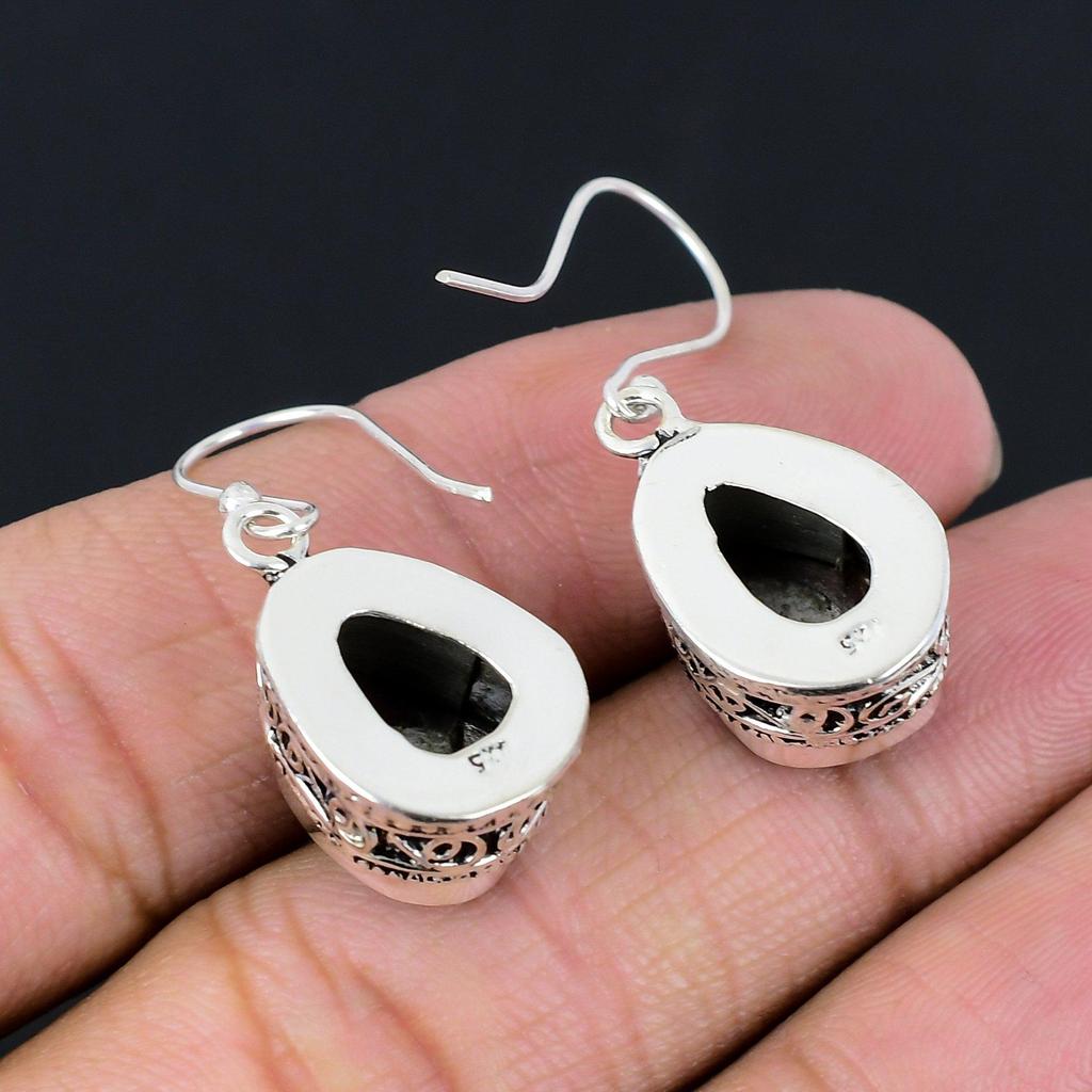 Memorial Day Sale Natürliche Mookaite Tropfen Hängeohrringe Vintage Ohrringe für die Frau 925er Silber