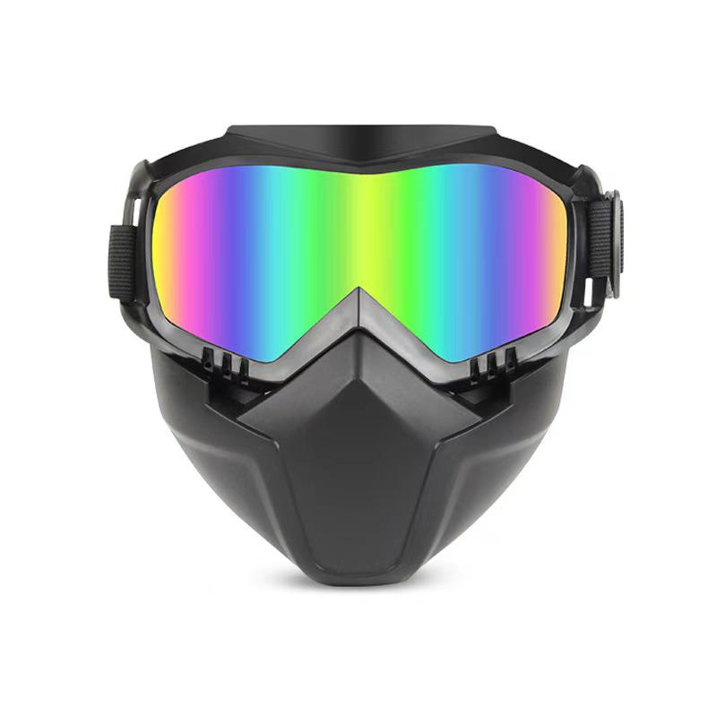 

Ветрозащитная маска для сварки и езды на мотоцикле Harley со съемным капюшоном и антибликовыми очками