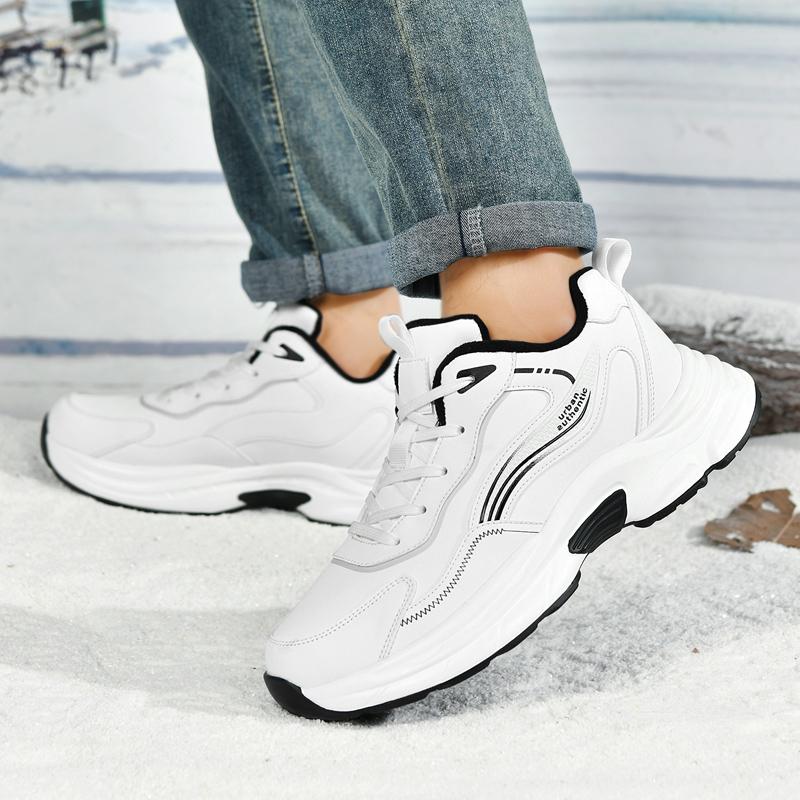 Fashion 2024 New Winter men boots Slippers Warm Men Shoes Waterproof Non-Slip Plush Sneakers Male leather Boots Plus size 48