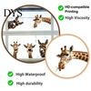 Removable Electrostatic Glass Clings Funny Giraffe Donkey Static Window Cling, Farm Animal Party Decoration Decals Decal for Kitchen Guest Room, Cute