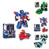 Transforming Car Robot Mech Action Figure Toy Cartoon Collectible With Puzzle Assembly Plastic Material