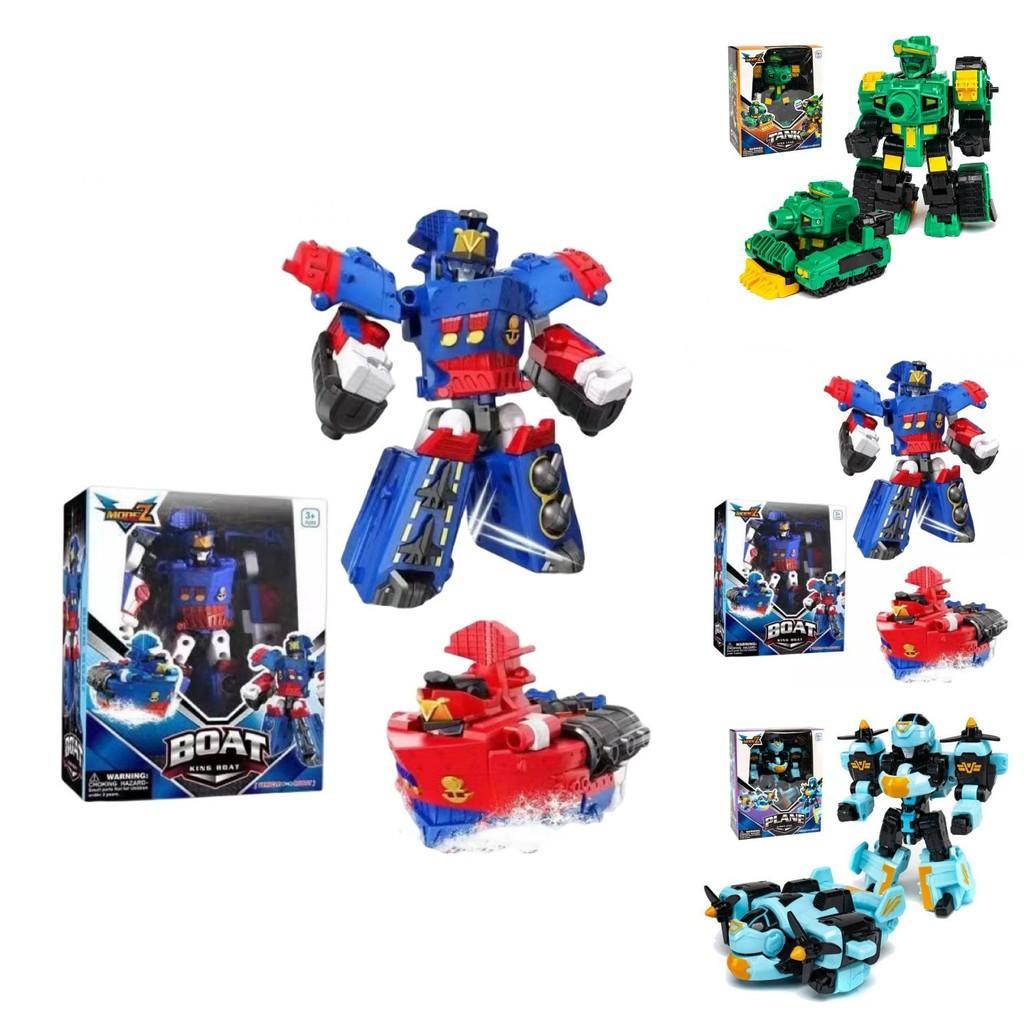 Transforming Car Robot Mech Action Figure Toy Cartoon Collectible With Puzzle Assembly Plastic Material