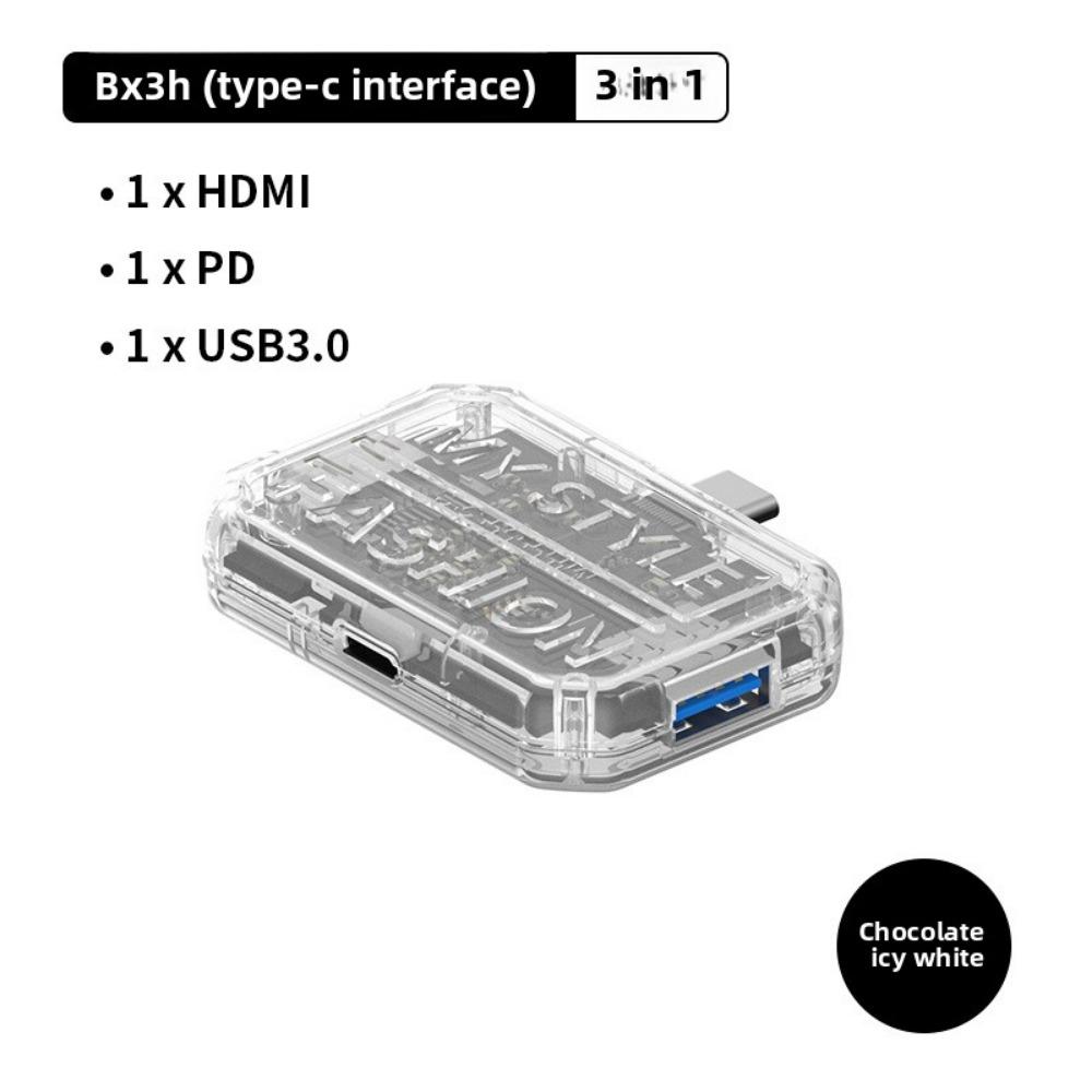 Transparent 10 In 1 Type C Docking Station USB Hub Adapter for Laptop PC MacBook