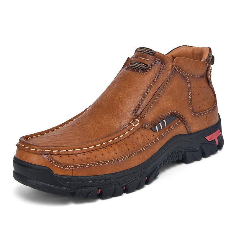 2025 Men's Large Size Outdoor Martin Leather Boots - Casual Short Style