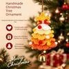 Wool Yarn Crochet Christmas Tree Plush Christmas Hanging Ornament  Festive Decoration