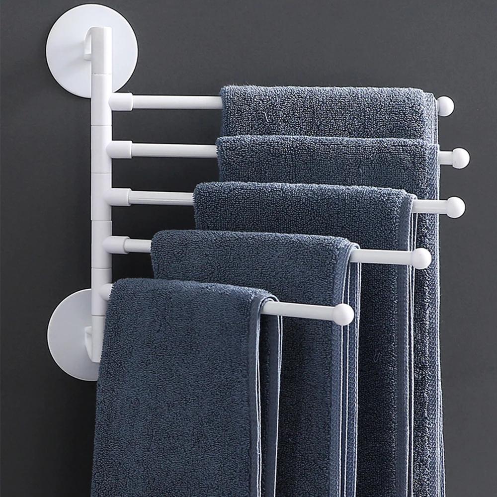 Multifunktionaler Drehbarer Handtuchhalter Badezimmeraufbewahrung mit 3 oder 6 Ebenen - Platzsparender Organizer für Handtücher und Zubehör
