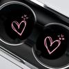 2pcs Valentine's Day Love Cup Mat Car Cup Mat Anti Slip Mat Automotive Interior Supplies Universal