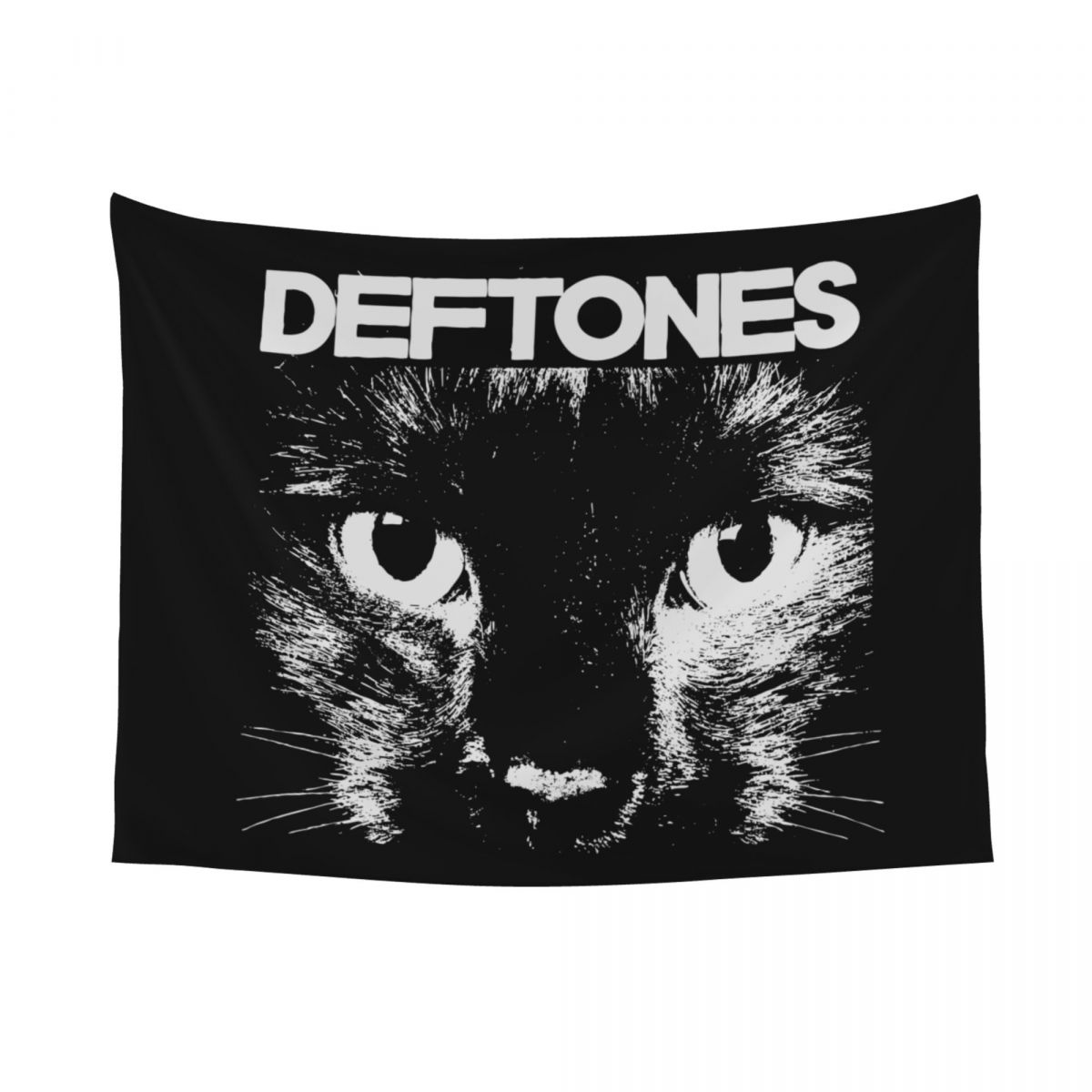 

Deftones Кот Гобелен Настенный Полиэстер Настенный Гобелен Панк Хип-Хоп Фэнтези Покрывало Ковер Комната Домашний Декор Коврик для Йоги 74x94cm(29x37in)