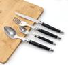 Jaswehome 4 st Rostfritt Stål Bestick Laguiole Bestickset Vassa Biffknivar Gafflar Soppskedar Teskedar Köksmiddagsservis
