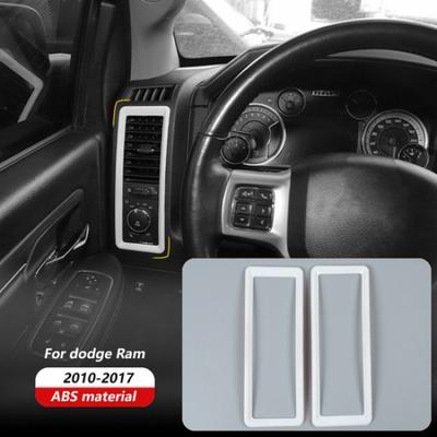 White Center Console Air Vent Outlet Cover Trim Decor For Dodge RAM 1500 2010-17