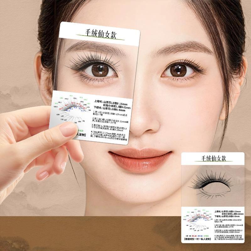 1pcs Professional Try-On Effect Lashes Style Display Board False Lash Trial Card Kit Lash Extensions Supplies Fake Lash Card