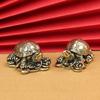 Pure copper turtle ornament longevity ingot turtle brass handicraft office decoration living room brass Chinese desktop