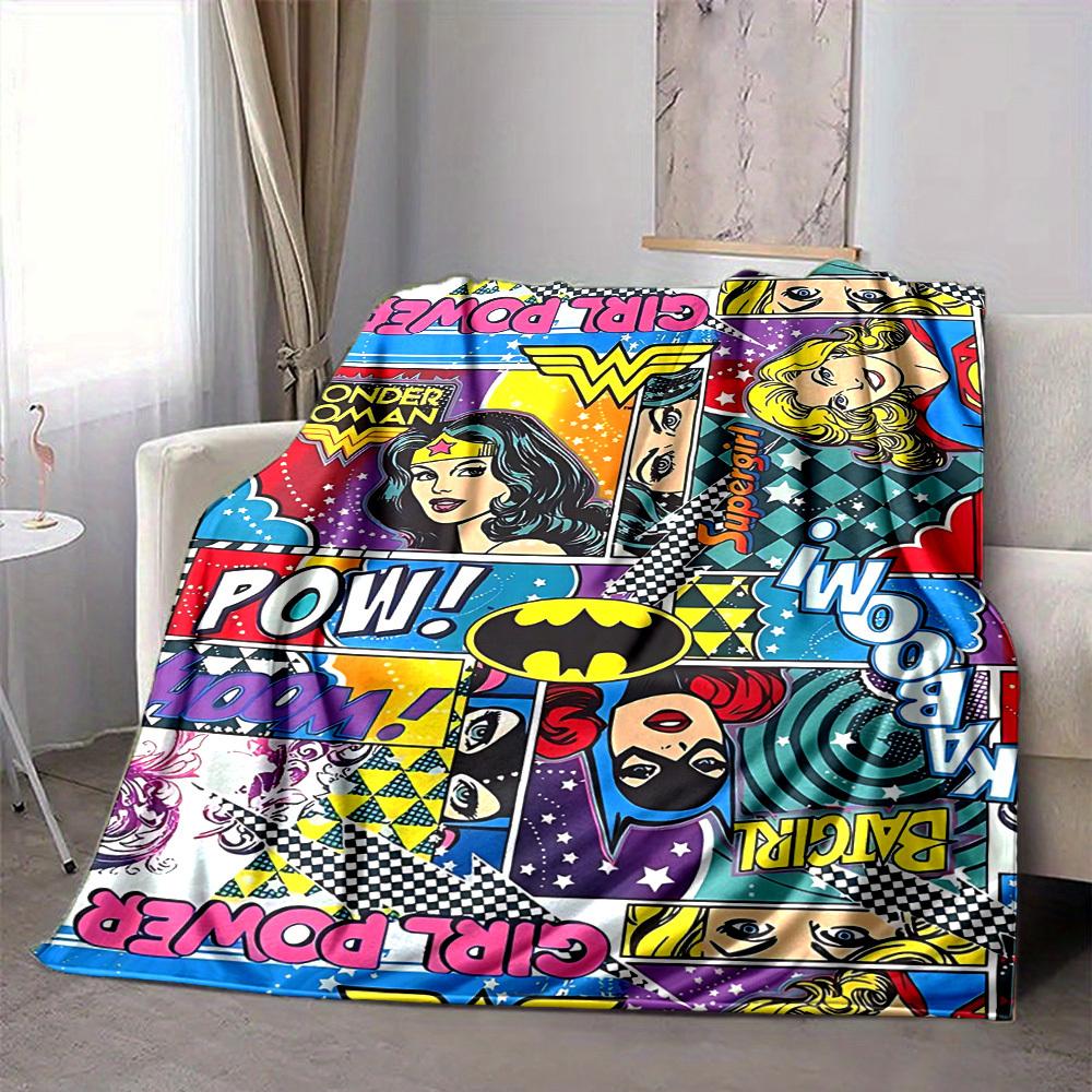 1pc Wonder Woman Blanket | Polyester Fiber, All-Season Comfort for Sofa, Bed, Office, Car, Camping, Ideal Home Decor & Gift, Office Comfort Yy25102116